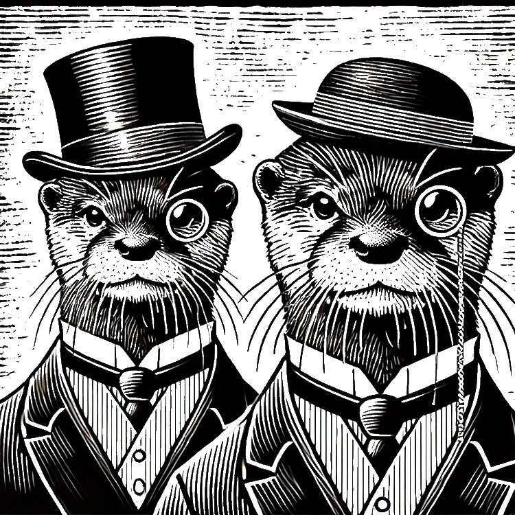 Very fancy otters